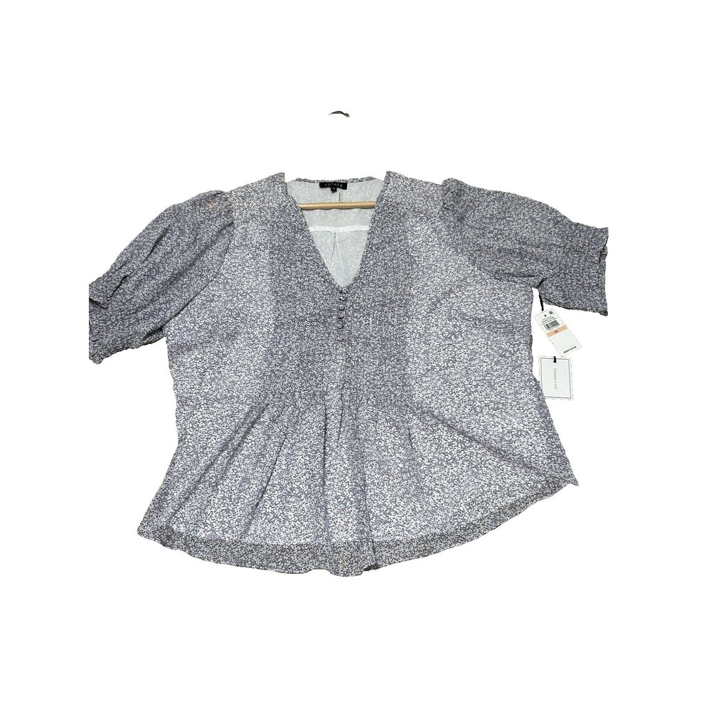 1. state women's Pull over Lined top Lavender Print Polyester Size 2X Spring